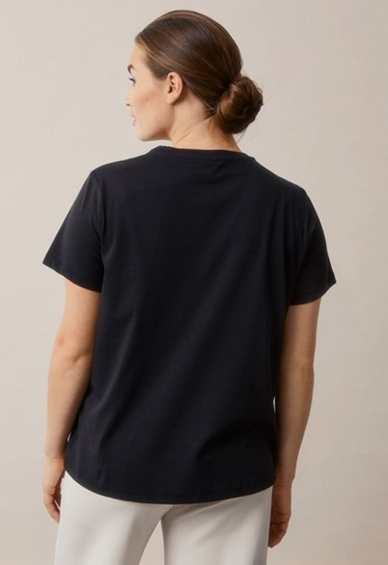 Maternity t-skjorte m/ammeinnlegg - SVART